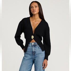 Nwot* Express Gold Button V Neck Cardigan Small